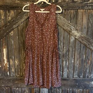 Lucky Brand Burgundy Floral Dress